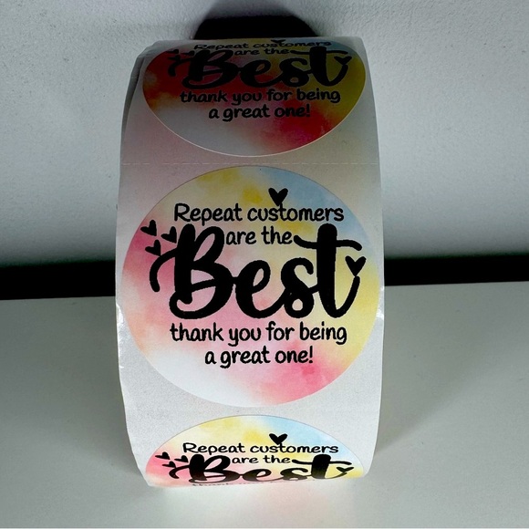 STICKERAFT Other - Repeat Customers Arethe Best!" stickers 100pcs| shipping supplies new